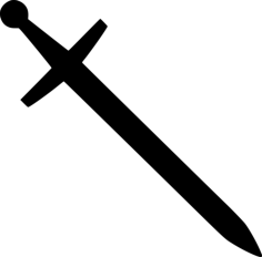 Medieval Sword Stencil Svg Vector, Free Vectors File